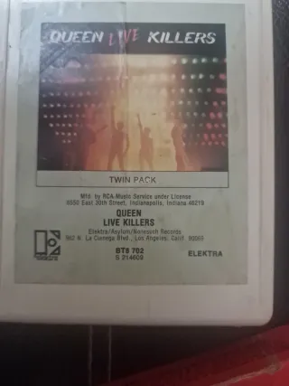 Queen Live Killers 8-Track Cassette doble en vivo.