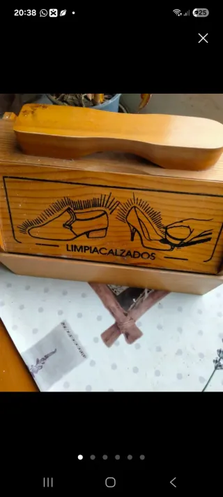 Caja Limpiacalzados Madera