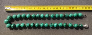 Collana in malachite naturale