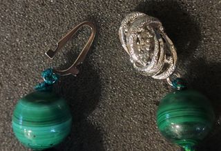 Collana in malachite naturale