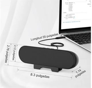 Altavoces USB ADELGO Clip-On PC Negro