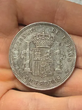 Moneda de Plata 5 Pesetas 1896 de  España