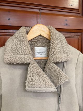 Cazadora beige con borrego green coast