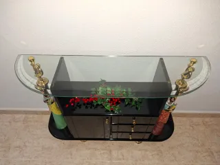 Aparador moderno cristal y madera