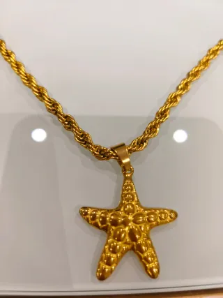 Cadena y Colgante Acero Quirúrgico Estrella