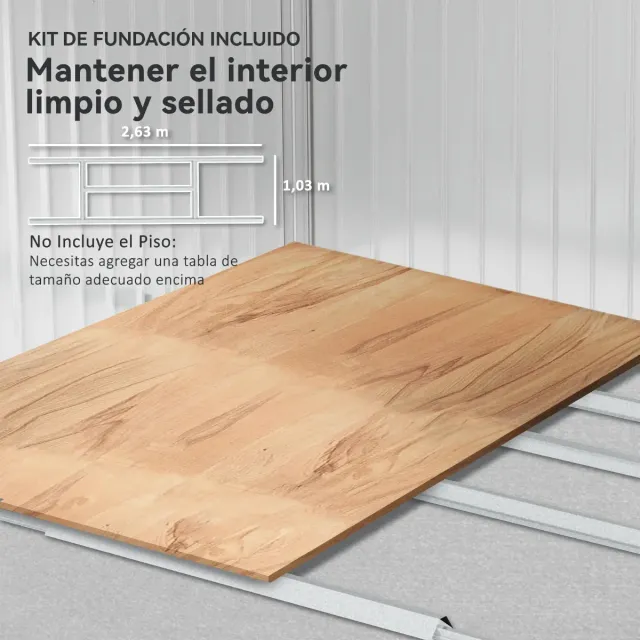 Cobertizo Jardín 4.9m² 277x195x192cm