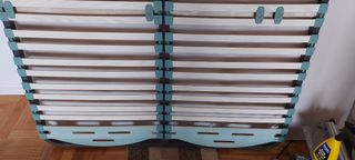 Tablas somier madera de 72,5 cm y soportes.