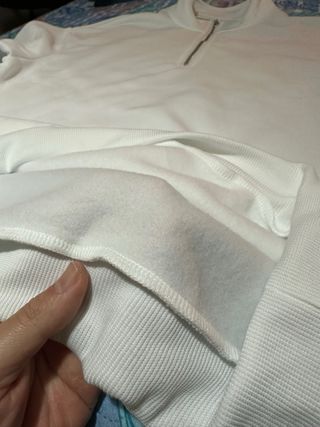 Felpa bianca con zip nuova