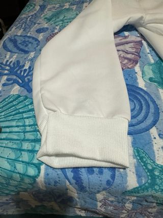 Felpa bianca con zip nuova