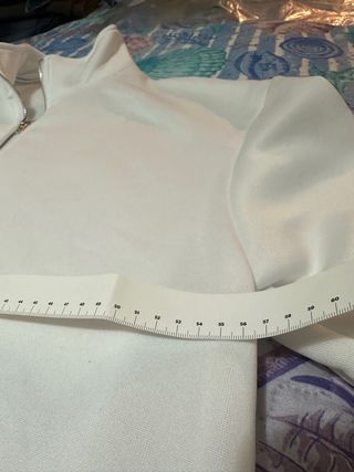 Felpa bianca con zip nuova