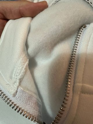 Felpa bianca con zip nuova