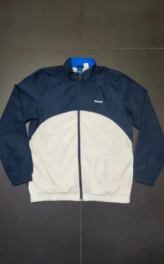 Track Jacket Reebok Azul y Blanca