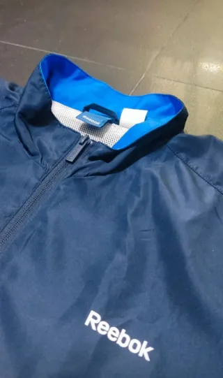 Track Jacket Reebok Azul y Blanca