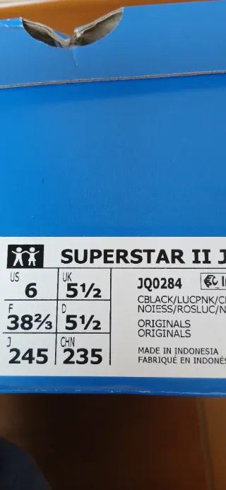 Adidas Superstar Negras Talla 38 2/3