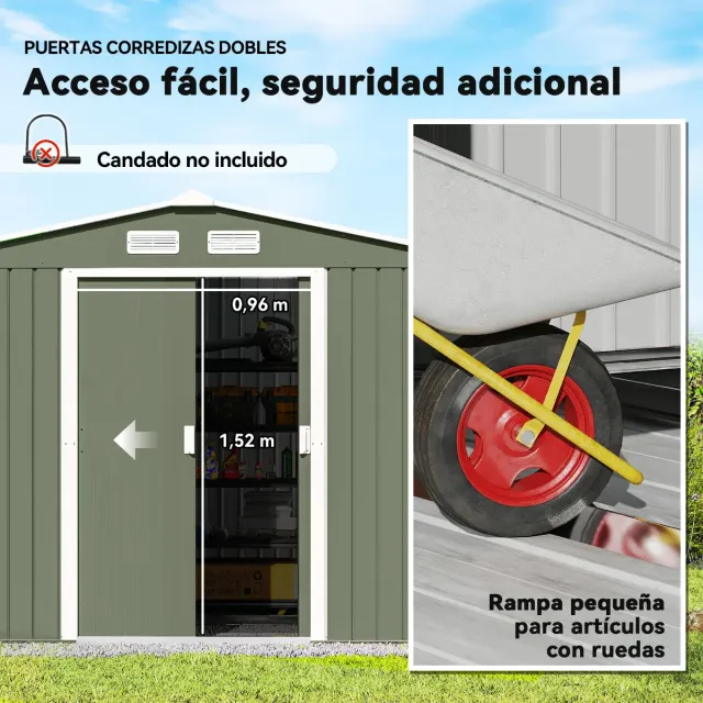 Cobertizo Jardín 4.9m² 277x195x192cm