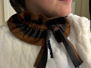 Cuello y coletero a rayas