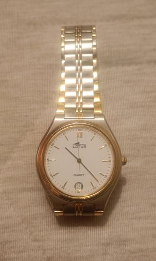 Reloj Lotus Clásico Caballero Dorado/Plateado