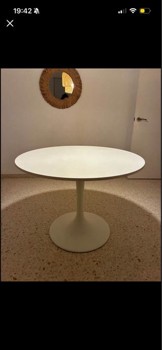 Mesa redonda blanca Ikea