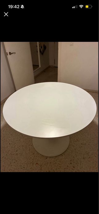 Mesa redonda blanca Ikea
