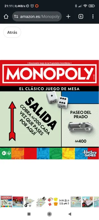 Nuevo. Monopoly Clásico Juego de Mesa