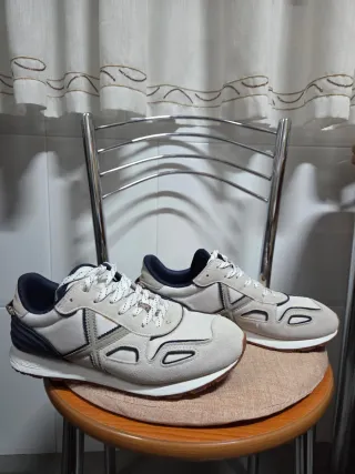 Zapatillas Munich Hombre Blanco/Gris