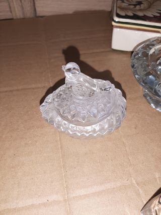 Juego cristal decoración y caja de por