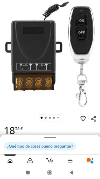 Interruptor Relé Control Remoto Inalámbrico