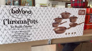 Set Pentole Rosa/nero/rame con Coperchi Vetro