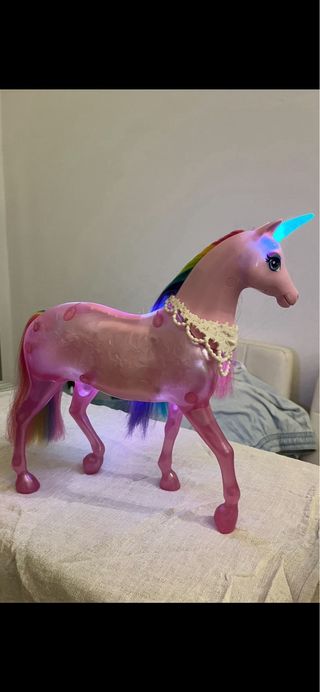 Unicorno Barbie Luminoso Rosa Arcobaleno