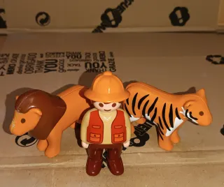 Playmobil 1.2.3 Safari con león y tigre