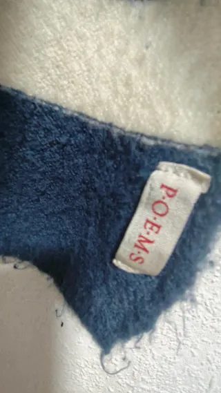 Cárdigan + bufanda Poems Azul Talla S/M