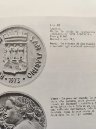 Divisionale Set Coin San Marino 1973 con argento