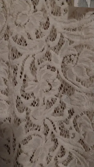 Blusa Zara Encaje Blanco Talla S
