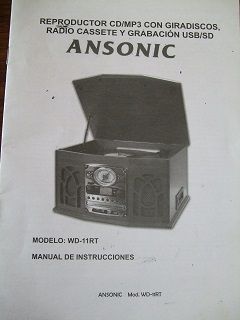 TOCADISCOS CON RADIO-CD/MP3-USB-SD-CASSETE