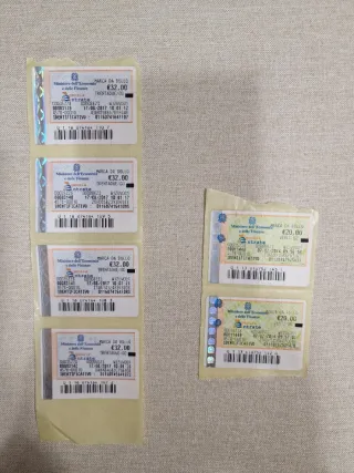 Lotto Marche da Bollo €32,00 e €20,00