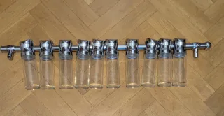 Set de 10 especieros de cristal y metal