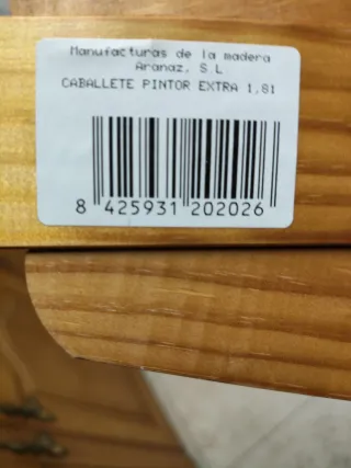 Caballete de madera para pintar