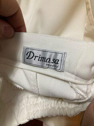 Traje de comunión blanco y dorado