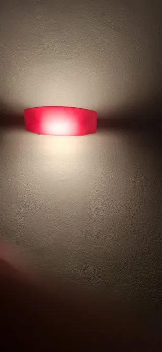 2 Applique Murano Rosso/Argento Vetro/Metallo