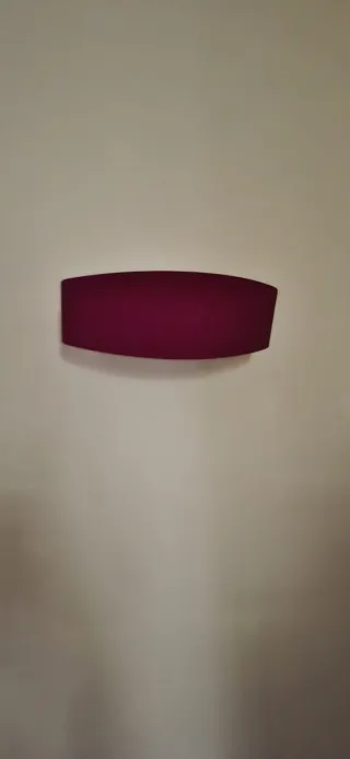 2 Applique Murano Rosso/Argento Vetro/Metallo