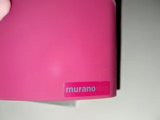 2 Applique Murano Rosso/Argento Vetro/Metallo