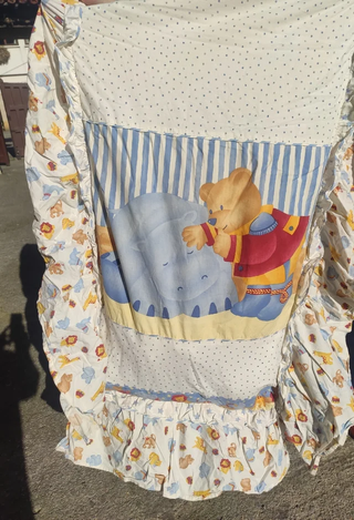 Edredón y chichonera cuna ositos