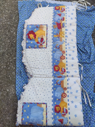 Edredón y chichonera cuna ositos