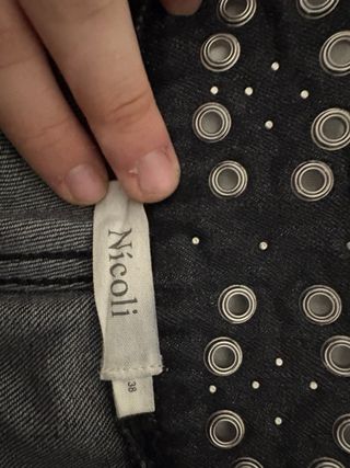 Pantalones negros Nicoli bordados