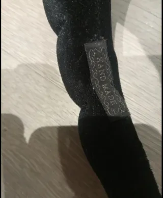 Diadema terciopelo negra acolchada