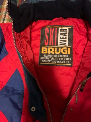 Tuta da sci Brugi rossa e blu taglia 44
