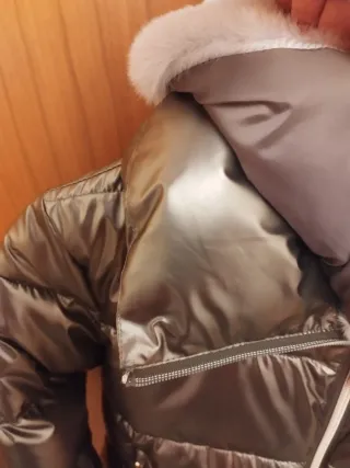 Plumífero BiB dorado y gris