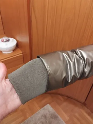 Plumífero BiB dorado y gris