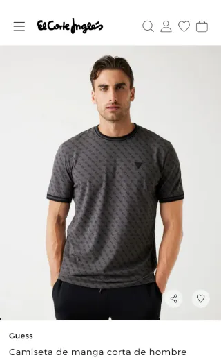 Camiseta Guess gris estampada
