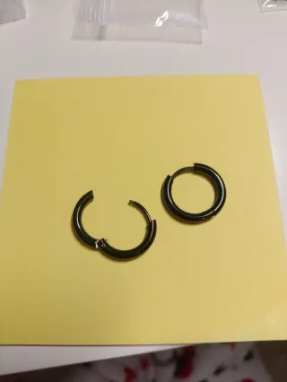 NUEVOS - Pendientes Aro Negros